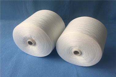 Z Twist Raw White Yarn / Polyester Sewing Thread with Ring Spinning Technics supplier