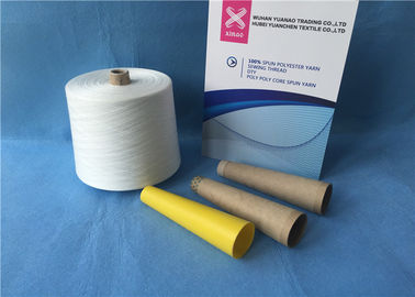 Knotless Natural White Sewing Machine Thread 100% Polyester Yarn For Jeans / Shoes supplier