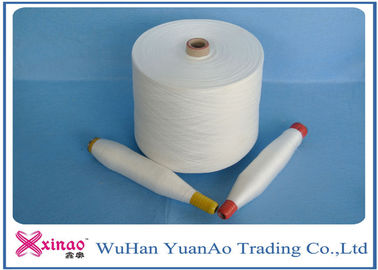 Jeans Fabric Spun Polyester Yarn on Paper Core , Raw White  Polyester Yarns supplier