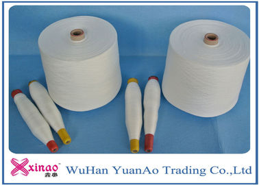 Jeans Fabric Spun Polyester Yarn on Paper Core , Raw White  Polyester Yarns supplier