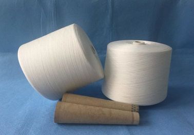 Smooth Hairless Raw White polyester bertekstur benang Dengan Ring Spun Technics, AAA Grade pemasok