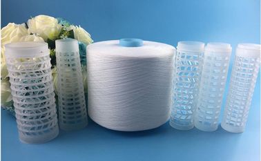 High Strength 100% Virgin Spun Polyester 50/2 Benang untuk Jahit Thread Raw White pemasok
