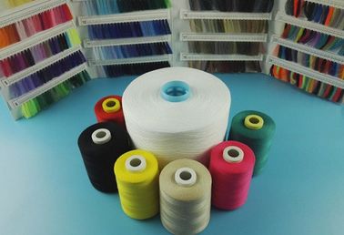High Twist Z Twist Spun Polyester Thread 50/2 40/2 30/2 Dicelup Dengan Sedikit Simpul pemasok