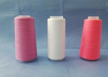 100% Polyester Ring Spun Benang Untuk Garmen Jahit, Merah Putih Ungu pemasok