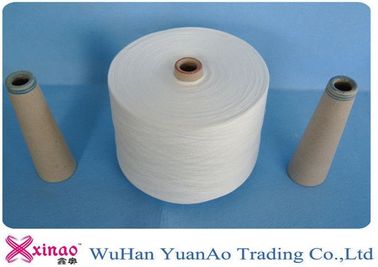 100% Virgin Core Spun Polyester Benang dan Benang Polyester Putih Putih pemasok