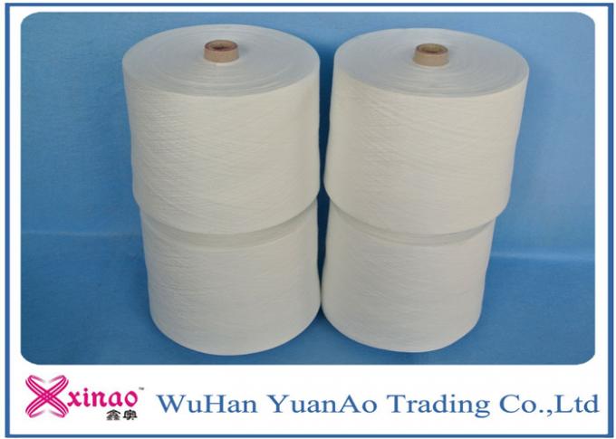 Bleaching White 100% Spun Polyester Spun Yarn For Clothing Sewing Threads