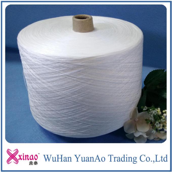 100% virgin close virgin polyester ring spun yarn raw white