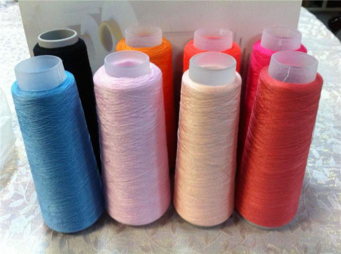 Multiple Color 100 Spun Polyester Yarn 10s ~ 80s Twin Yarn / Polyester Fiber Yarn