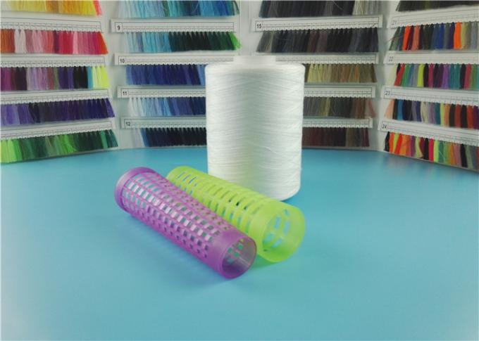 Eco - friendly Raw White 20S / 3 100% Polyester Spun Yarn for Sewing Thread