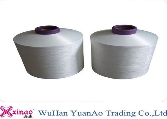 เส้นด้ายโพลีเอสเทอร์ที่ทำจากผ้าโพลีเอสเตอร์กึ่งสำเร็จรูป 100% สีขาว 75D / 36 75D / 72 100D / 36F